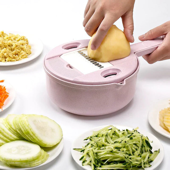 Multifunktionale Gemüsehobel Mit Sieb – 3-in-1 Küchenreibe Für Gemüse & Obst | Praktischer Küchenhelfer Mit Auffangschale