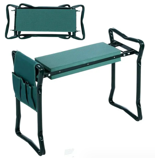 Garten Hocker mit Tasche – Zusammenklappbarer Sitz- und Arbeitsplatz für Gartenarbeit