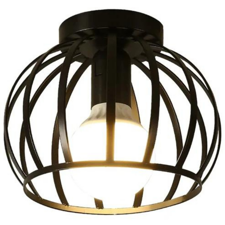 Moderne Loft Stil Deckenlampe mit Offenem Käfig Design