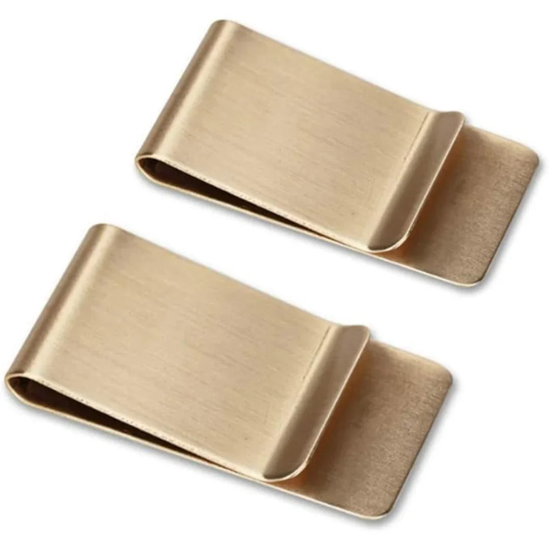 Eleganter Edelstahl-Kartenhalter & Geldklammer - 2er-Set