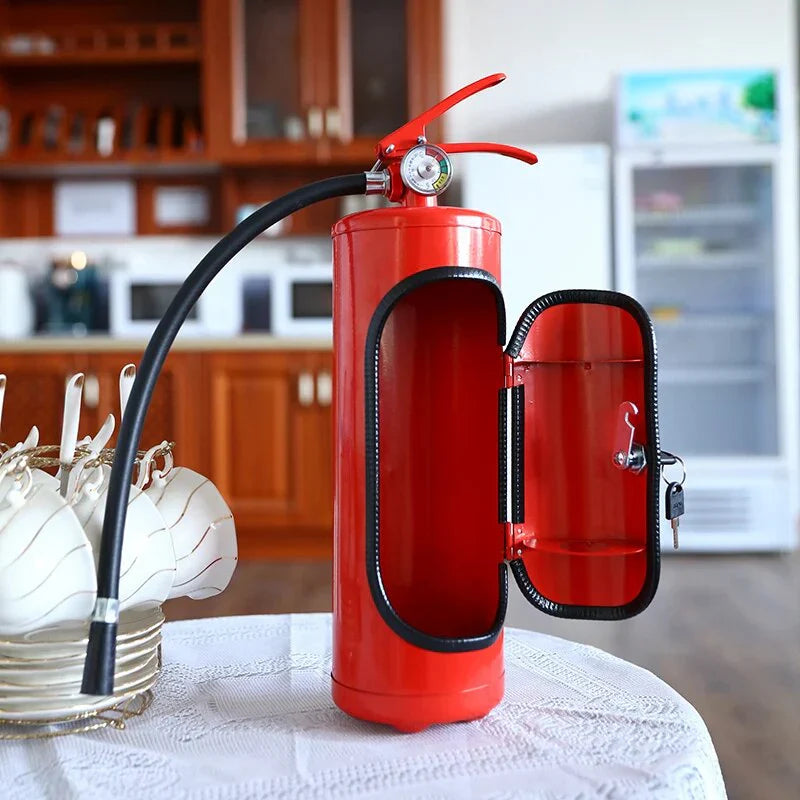 Origineller Stilvoller Flaschenhalter im Feuerlöscher-Design – Praktisch und Dekorativ