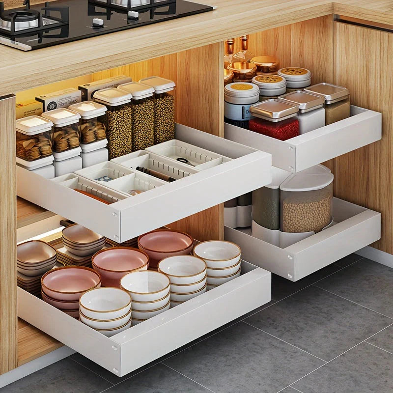 Erweiterbarer Küchenschrank Organizer
