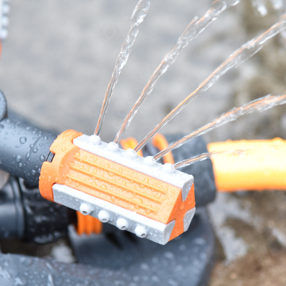 Drehbarer Garten-Sprinkler mit 3 Düsen – Effizienter Bewässerungssprinkler für Rasen und Garten