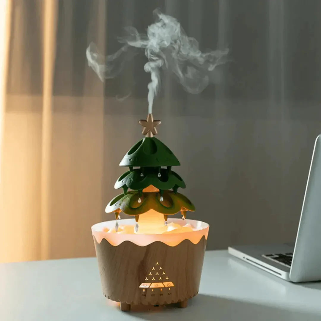 Weihnachtsbaum Aroma Diffuser mit LED-Beleuchtung für Festliche Entspannung