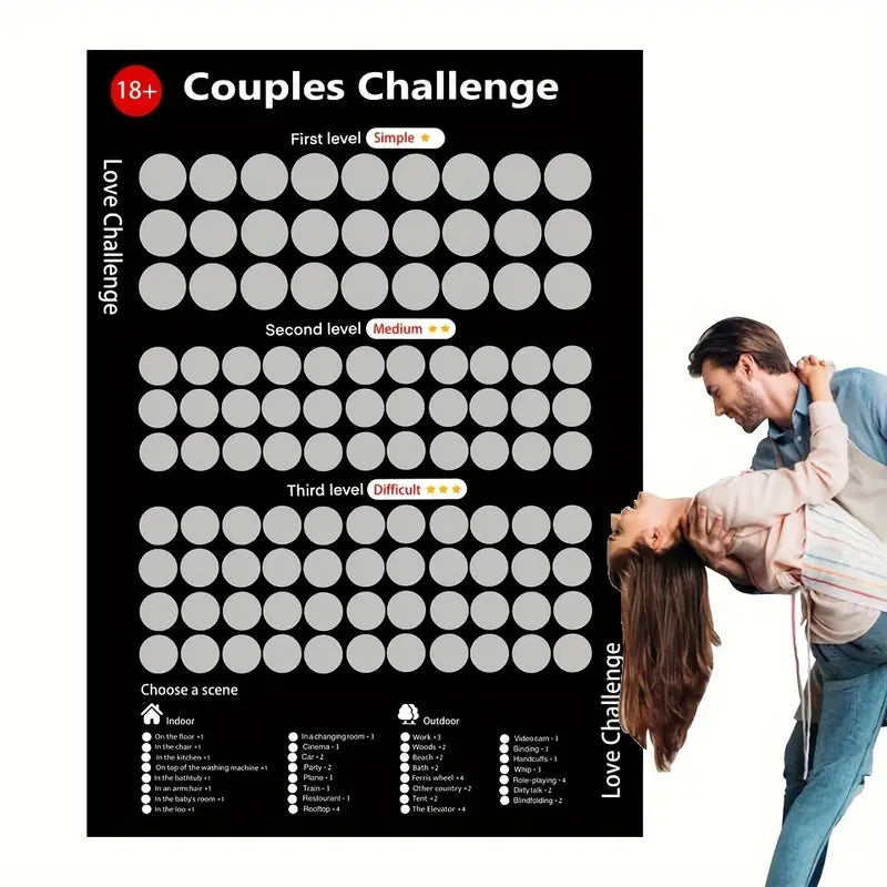 Liebes Challenge Rubbelkarten für Paare