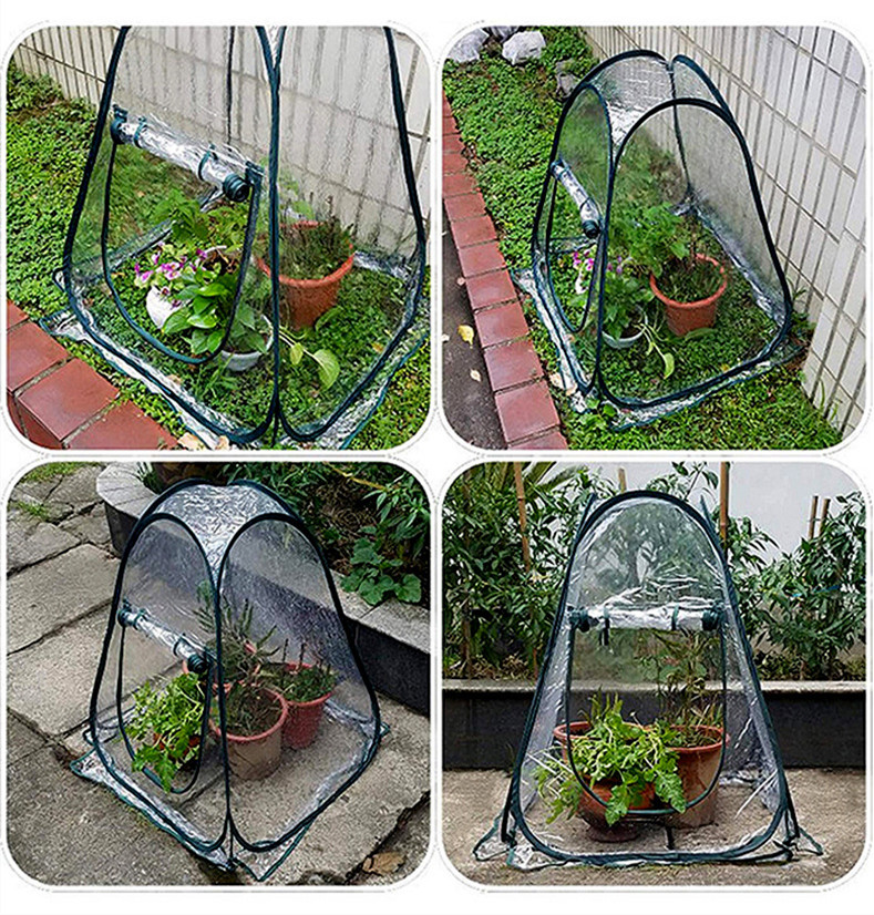 Kompakter Pflanzenschutz-Zelt für Gartenpflanzen – Transparentes Gewächshaus