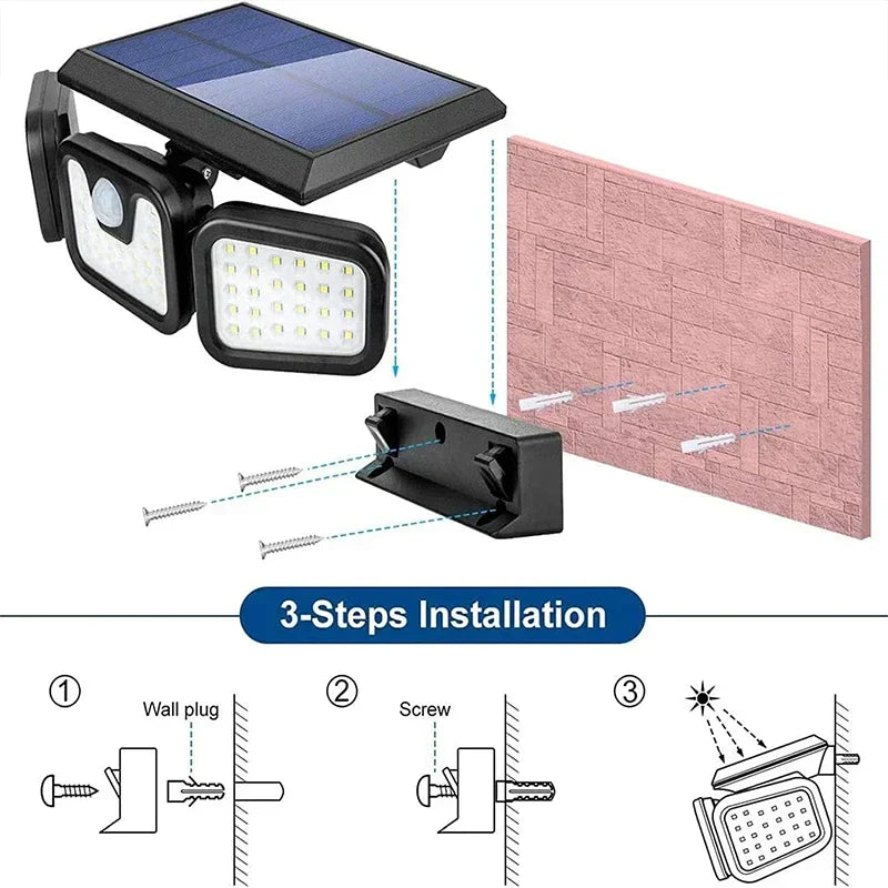 Solarbetriebene Außenwandleuchte