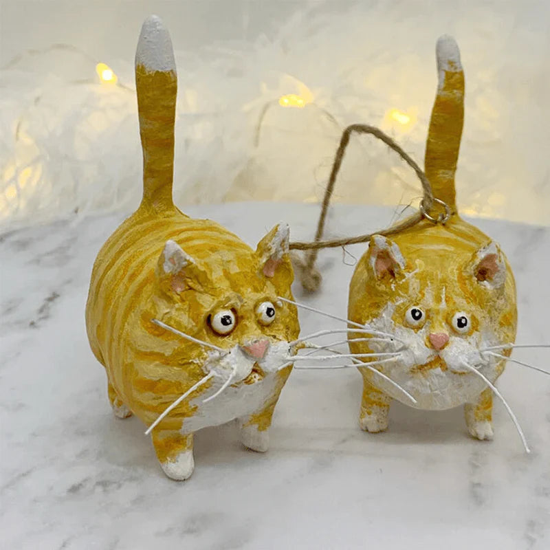 Handgefertigtes Einzigartiges Katzen-Weihnachtsornament