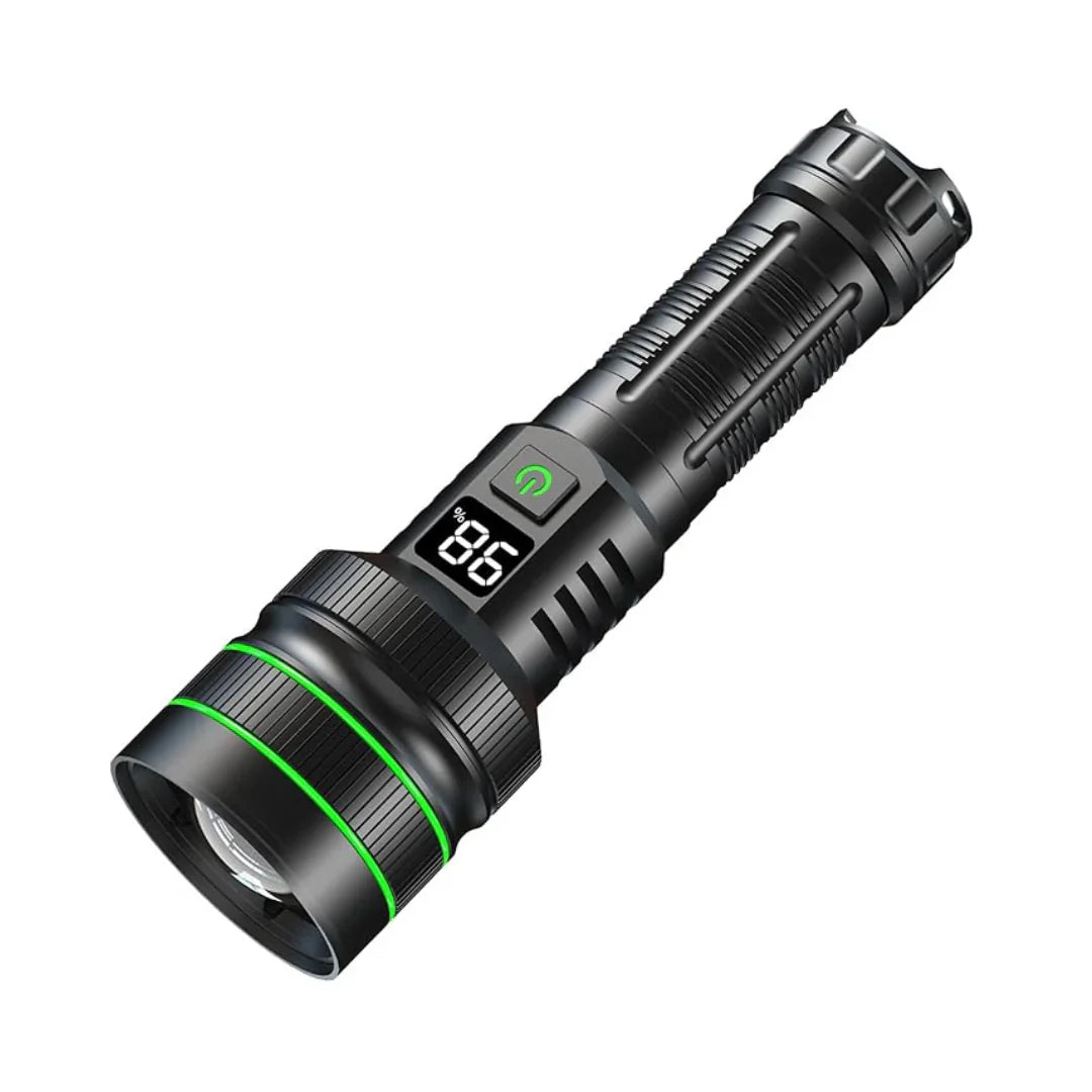 Extrem Helle und Zoombare LED-Taschenlampe mit Powerbank-Funktion für Outdoor-Abenteuer