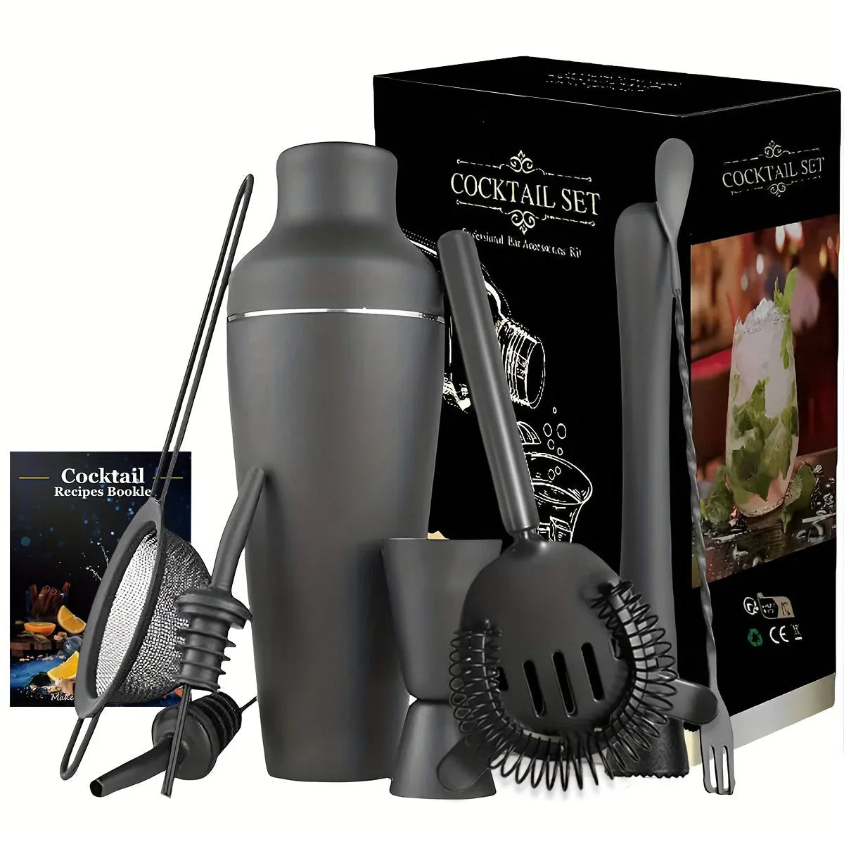 Professionelles Cocktail Set – Edelstahl Barkeeper Set für Perfekte Drinks