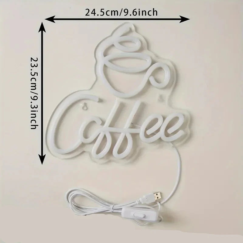 Neon LED Kaffeeschild für Wanddekoration