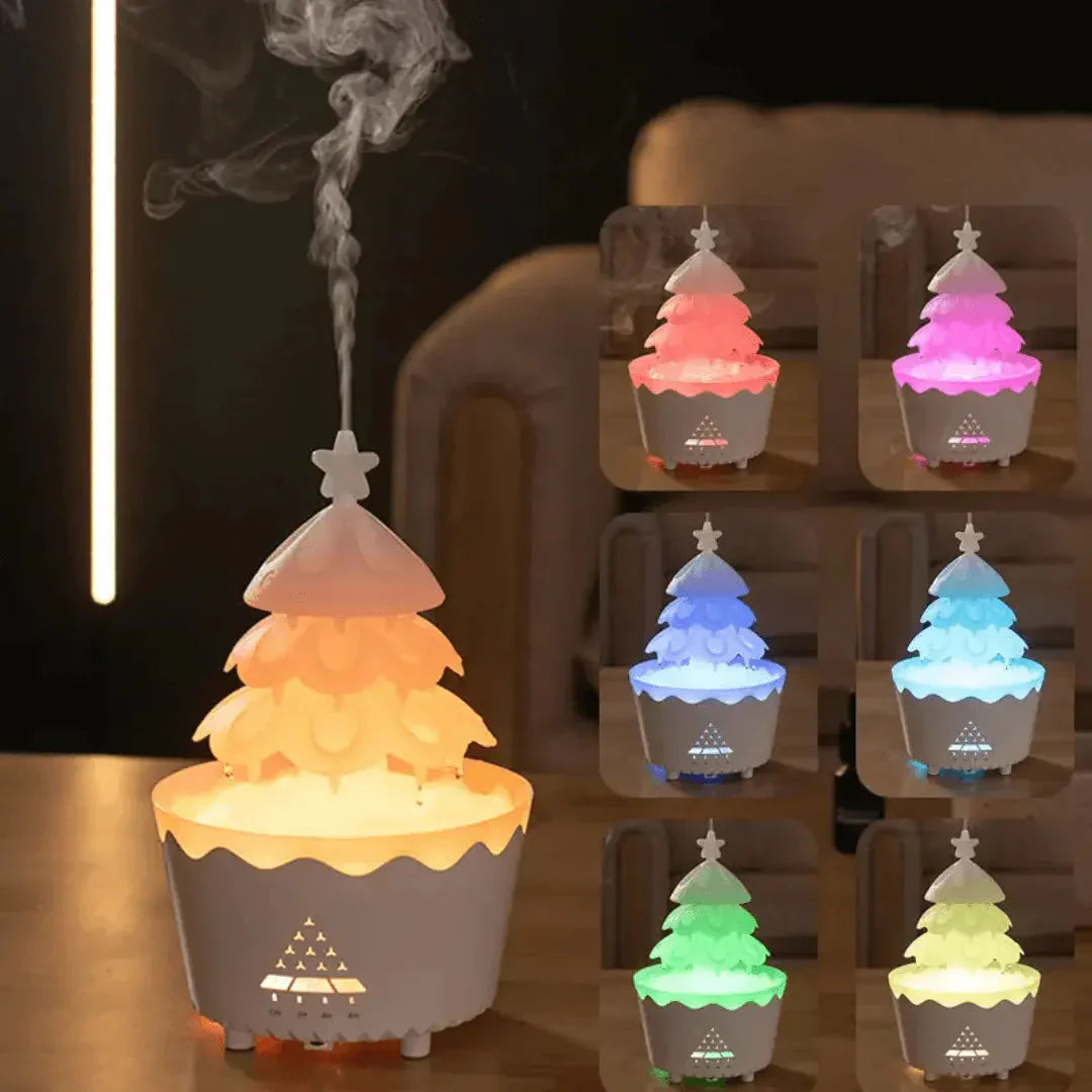 Weihnachtsbaum Aroma Diffuser mit LED-Beleuchtung für Festliche Entspannung