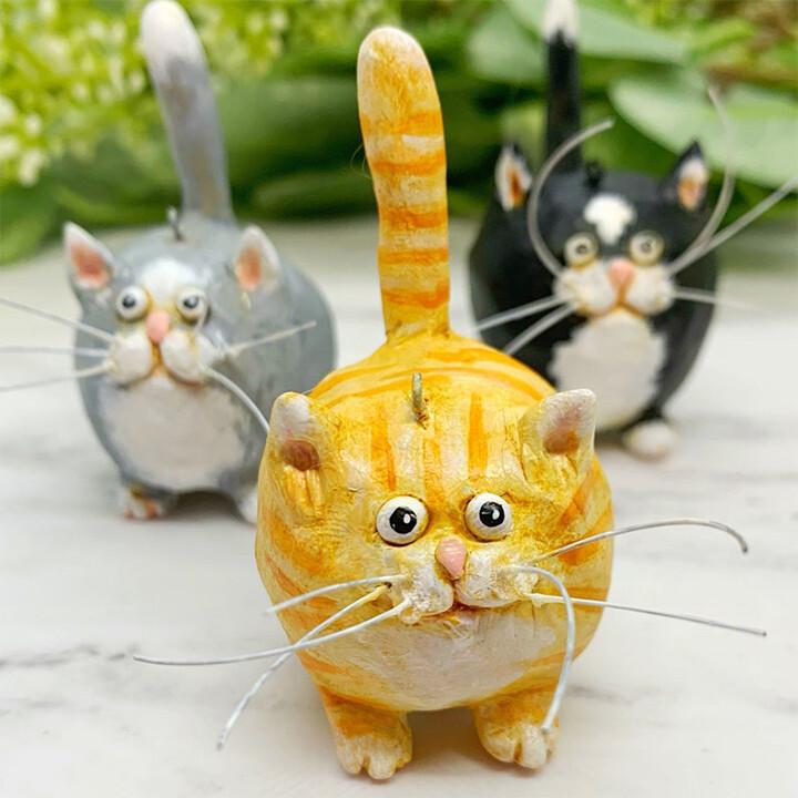 Handgefertigtes Einzigartiges Katzen-Weihnachtsornament