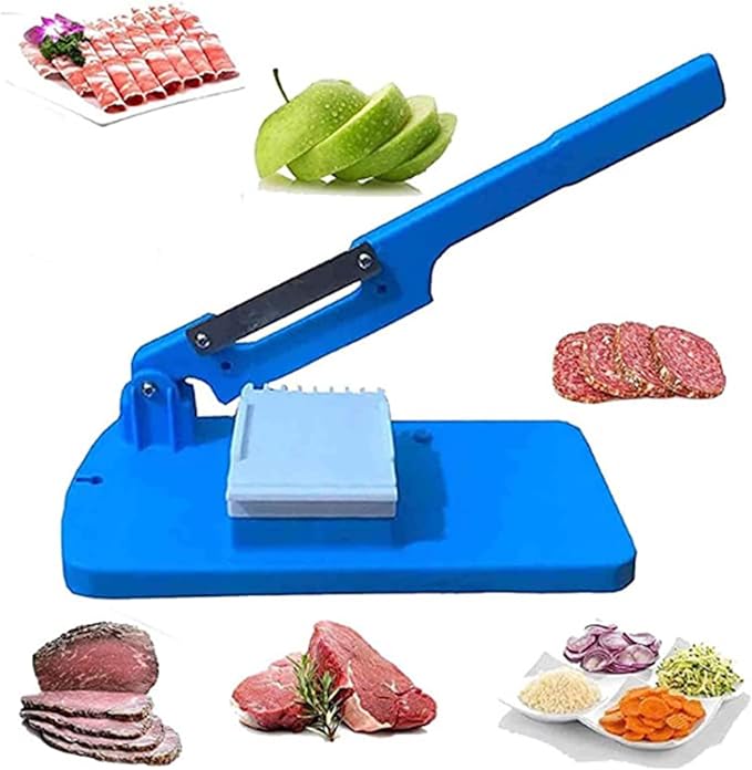 Manueller Multifunktions Lebensmittelschneider – Robuster Fleisch und Gemüseschneider für Tiefkühlware