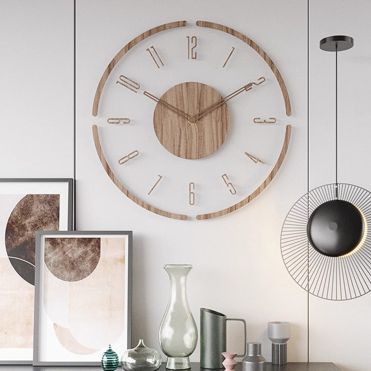 Nordische Design-holzuhr Für Die Wand