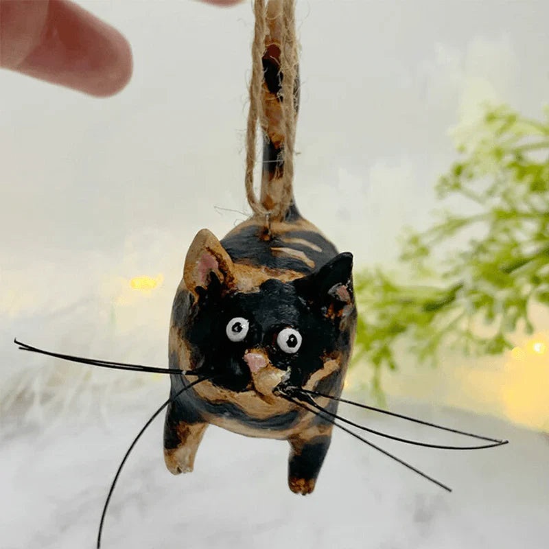 Handgefertigtes Einzigartiges Katzen-Weihnachtsornament