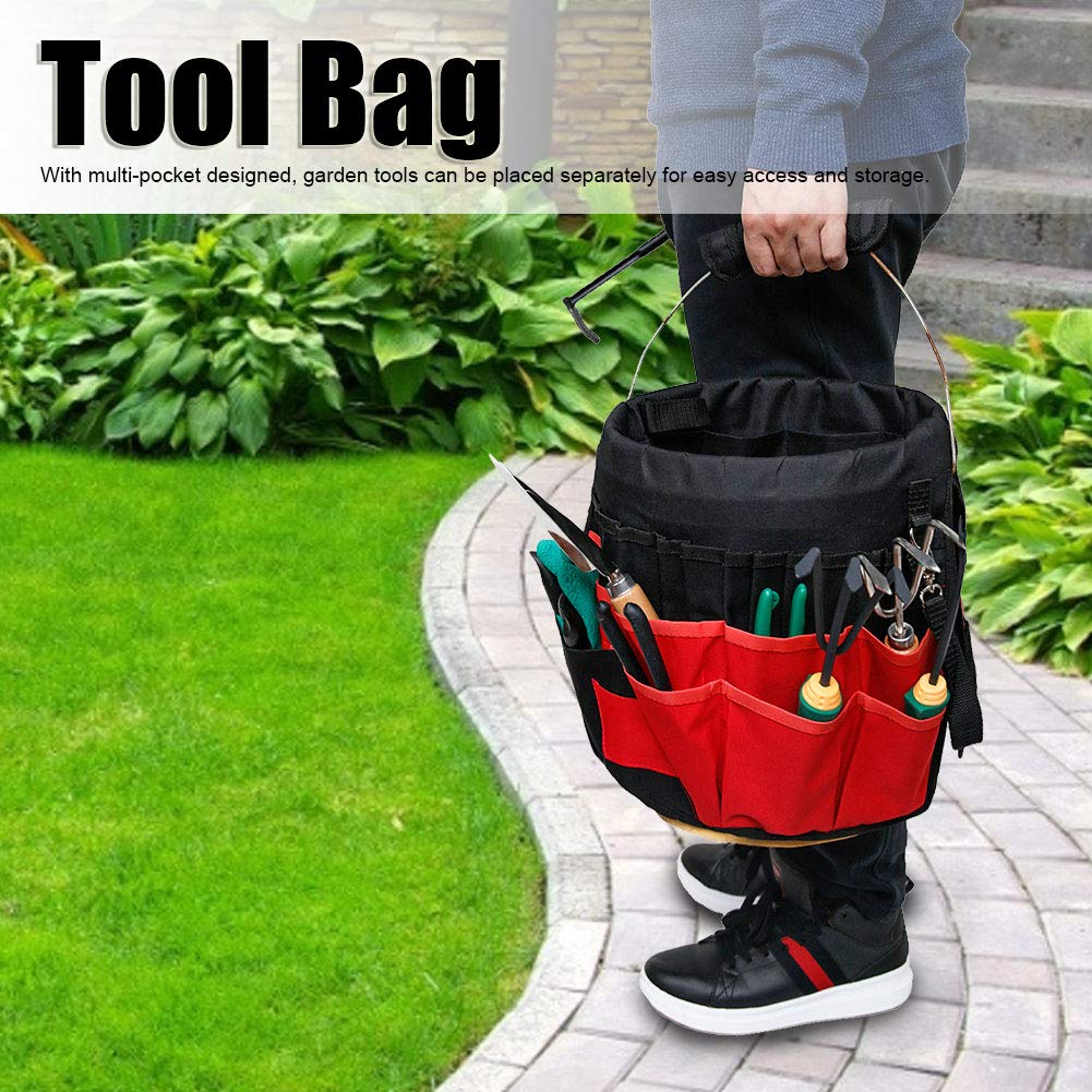 42-Taschen Multifunktionale Gartenwerkzeug-Aufbewahrungstasche – Große Aufbewahrung für Werkzeuge