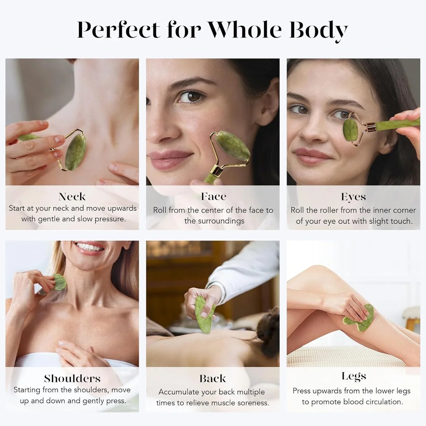 Instant Glow Gua Sha & Jade Roller Set | Für Strahlende Haut Und Natürliche Entspannung