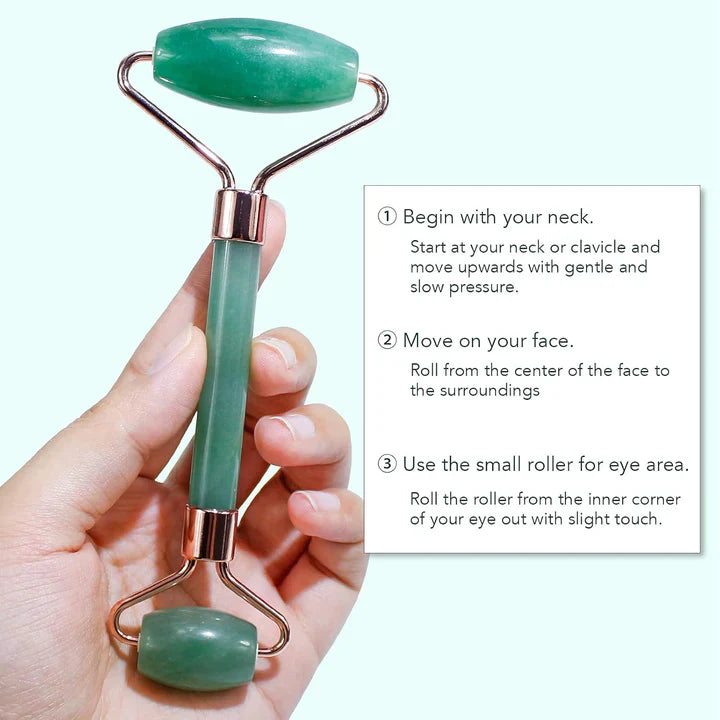 Instant Glow Gua Sha & Jade Roller Set | Für Strahlende Haut Und Natürliche Entspannung