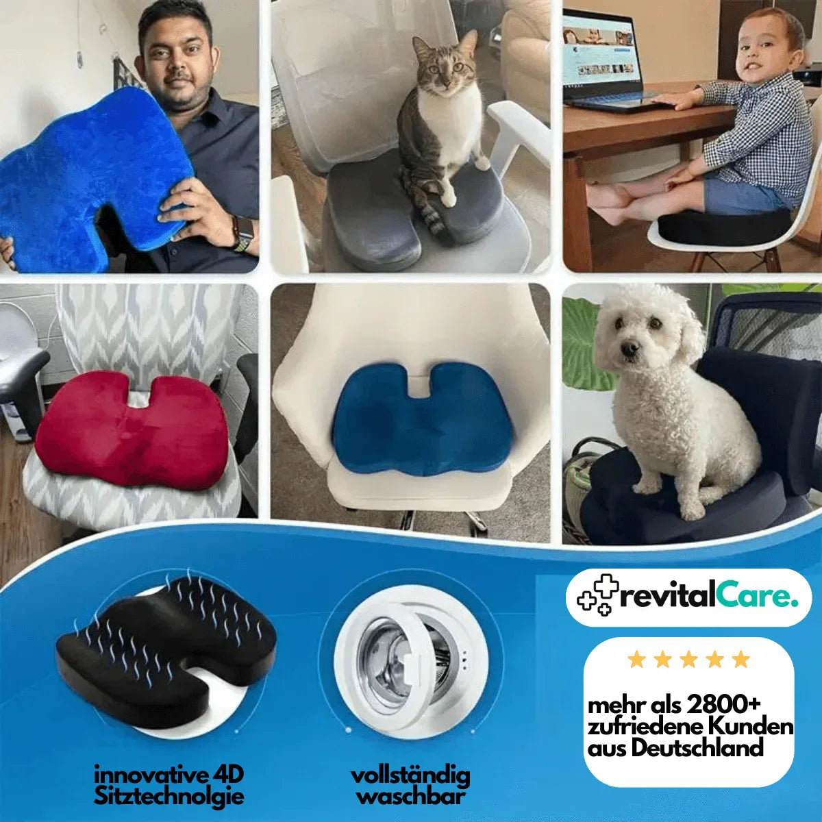 Ergonomisches 4D Komfort Sitzkissen Mit Orthopädischer Unterstützung
