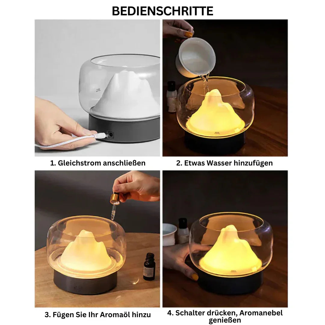 Aromatherapie-Luftbefeuchter – Eleganter Ultraschall-Diffuser mit LED & Duftöl-Funktion