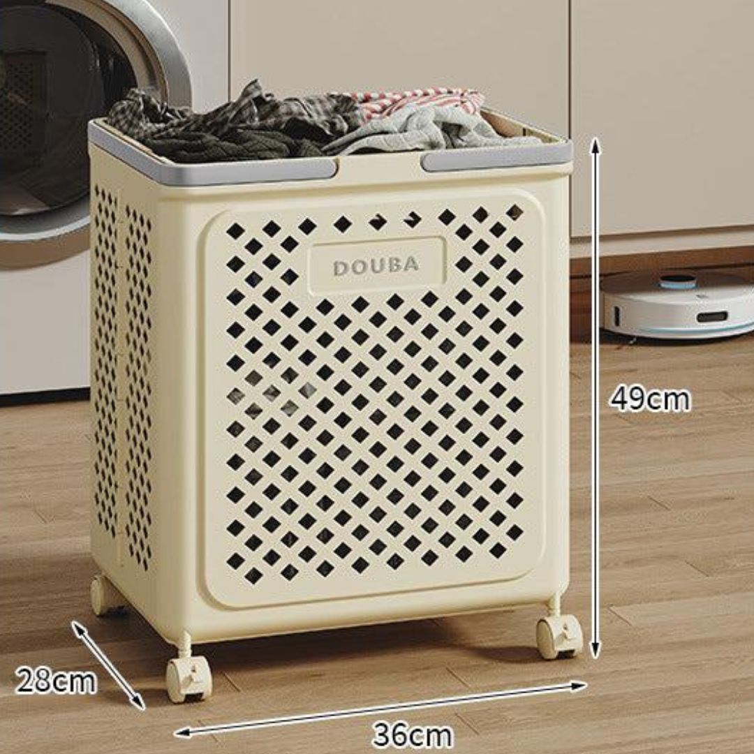 Faltbarer Wäschekorb Mit Rollen