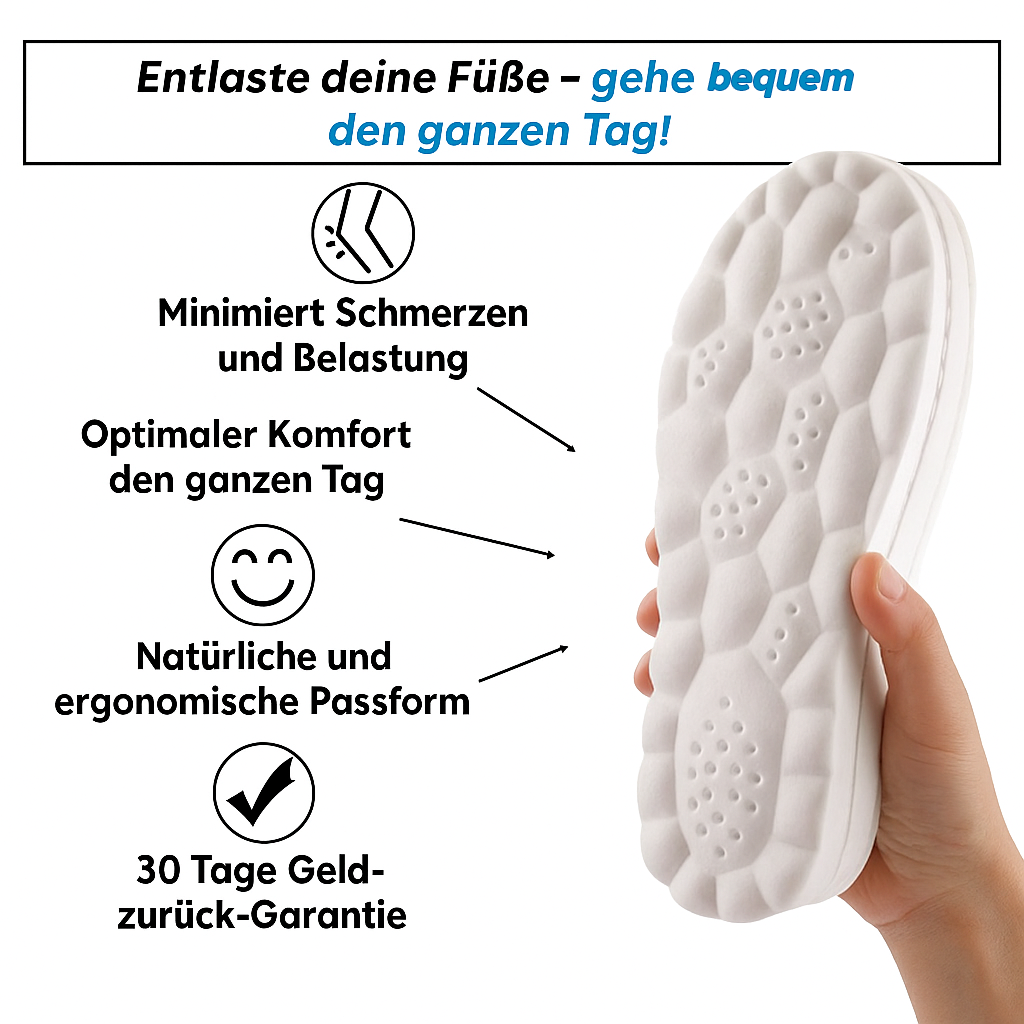 Revolutionäre orthopädische Einlegesohle