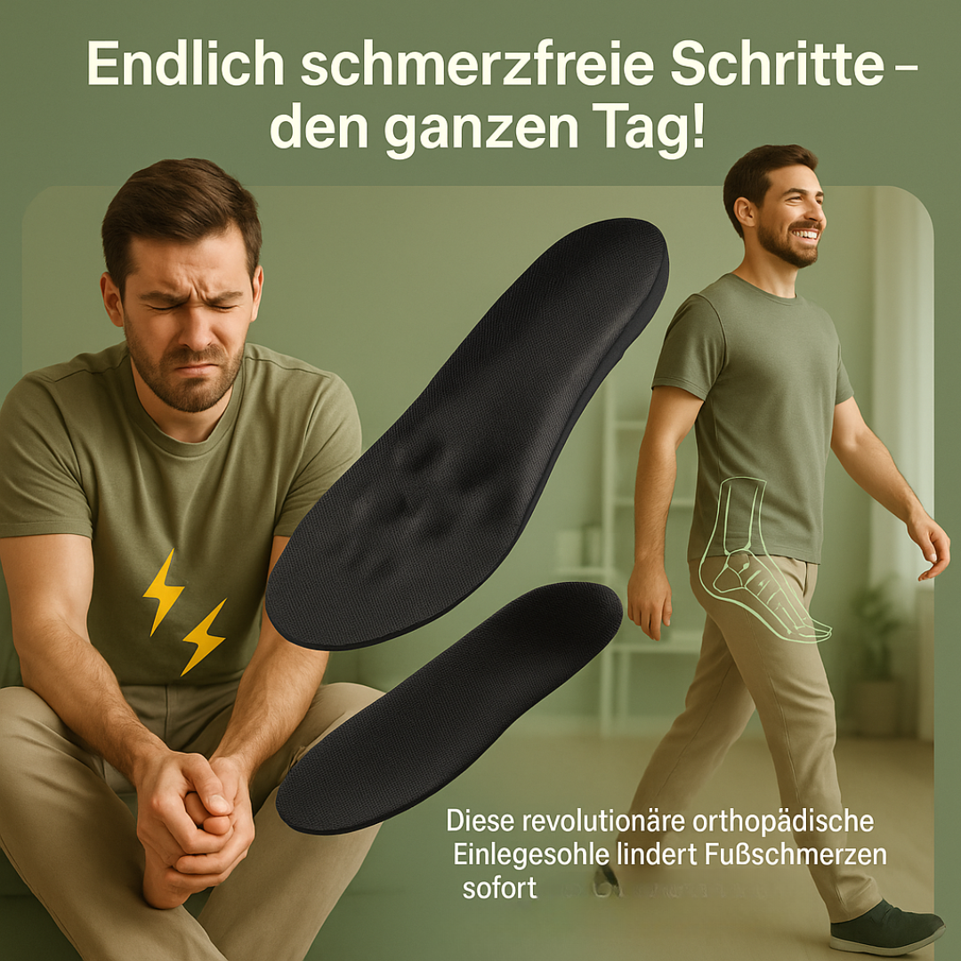 Revolutionäre orthopädische Einlegesohle