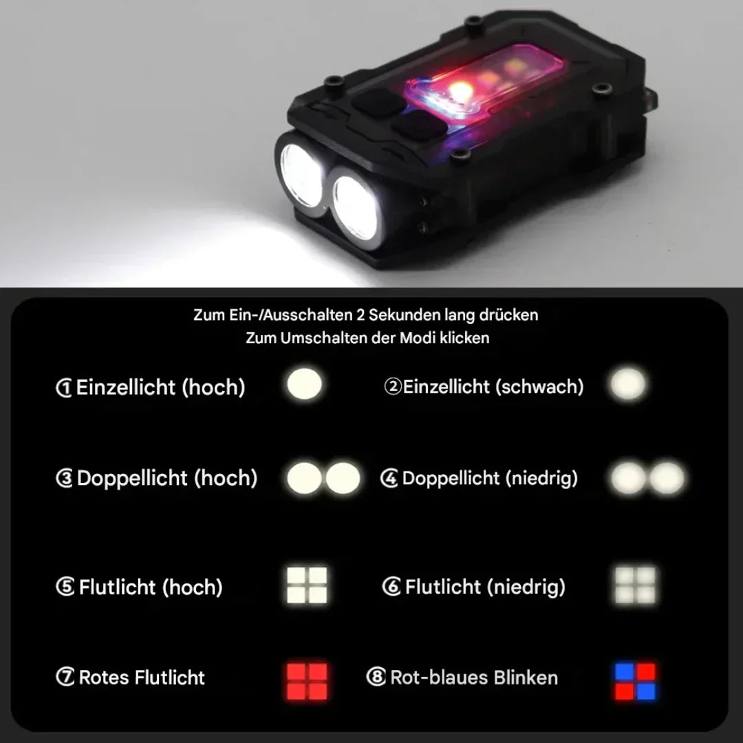 Magnetische LED Taschenlampe mit Tragehalterung – Handsfreies Arbeitslicht für Outdoor Und Reparaturen