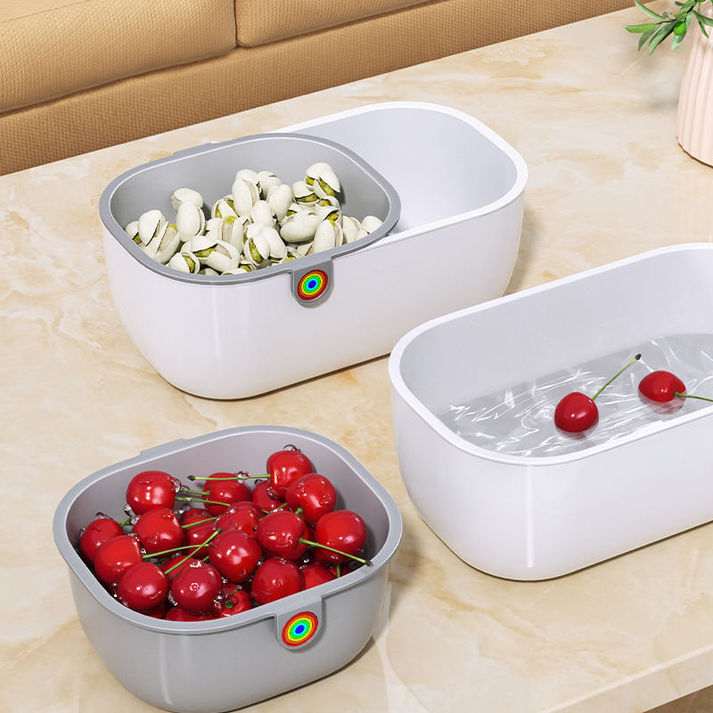 Praktische Snack Schüssel Mit 2 Ebenen