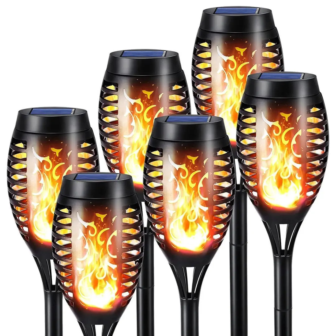 Solarbetriebene LED-Fackeln – SolarFlame Design