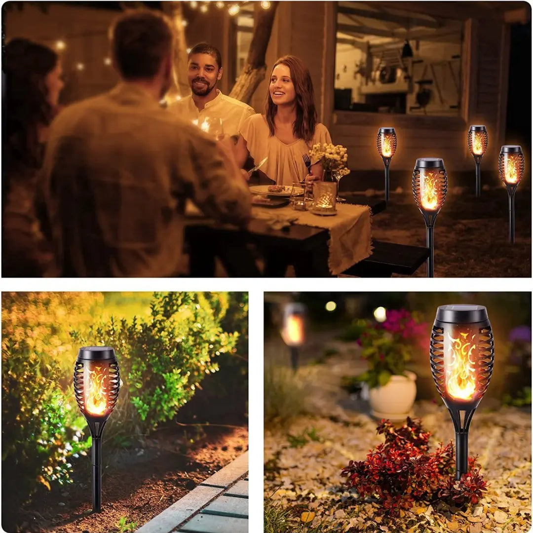Solarbetriebene LED-Fackeln – SolarFlame Design