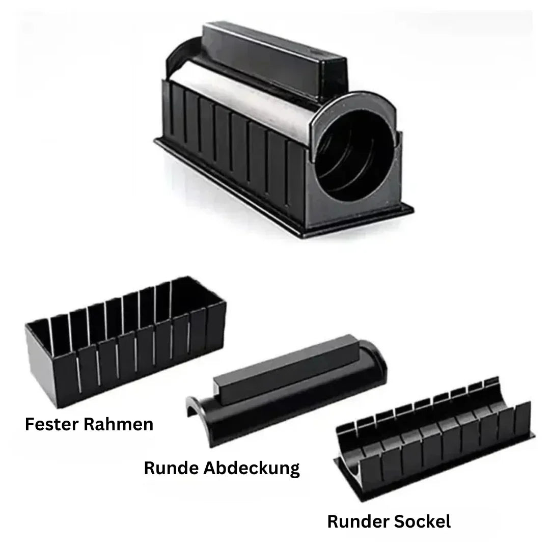 Sushi Rollen und Schneiden Set – Praktisches Sushi Kit mit Schablonen und Zubehör