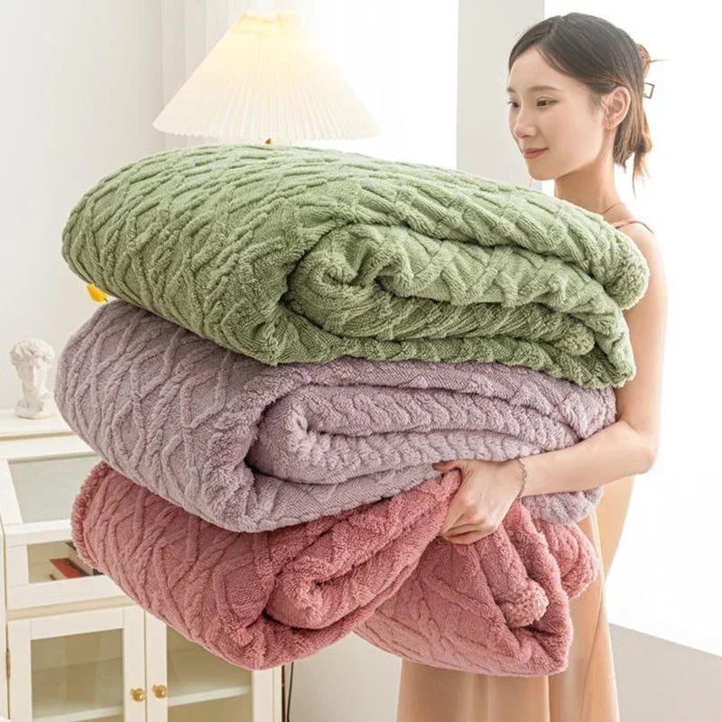 Doppelseitige Kuscheldecke Aus Wolle