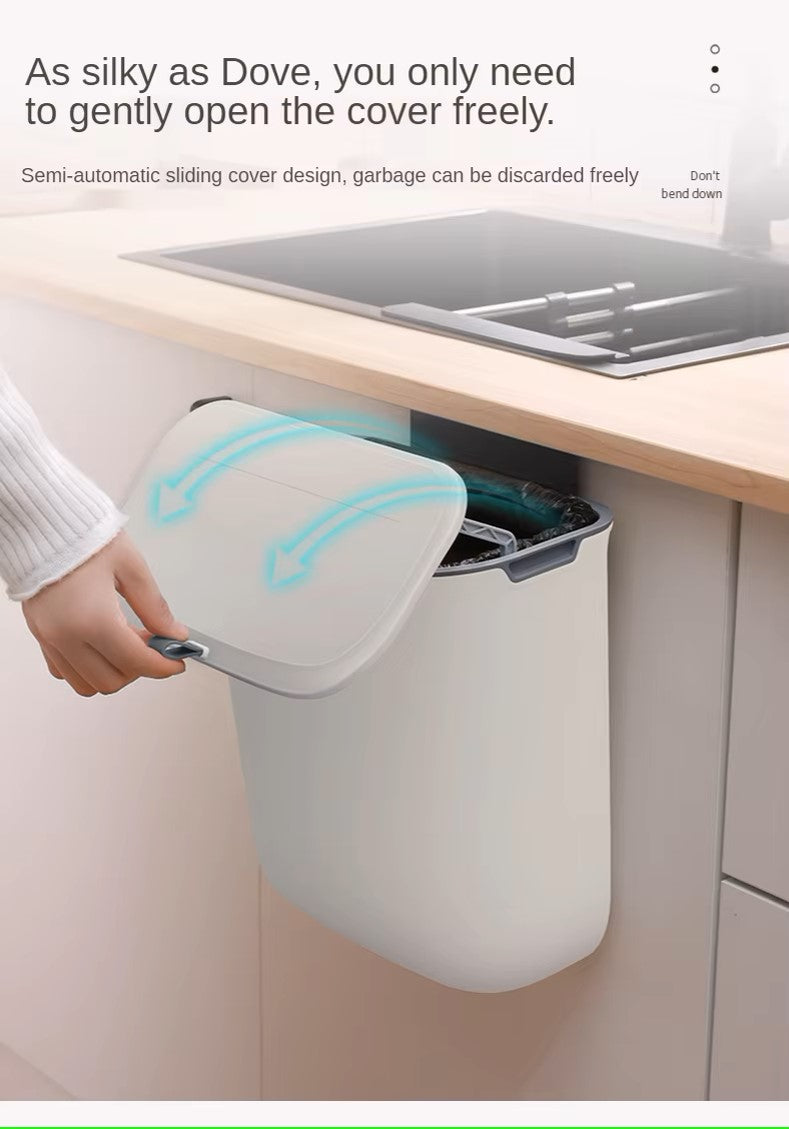 Praktischer Küchen Mülleimer für die Wandmontage – Schwenkbarer Abfalleimer für Küche, Bad und Büro