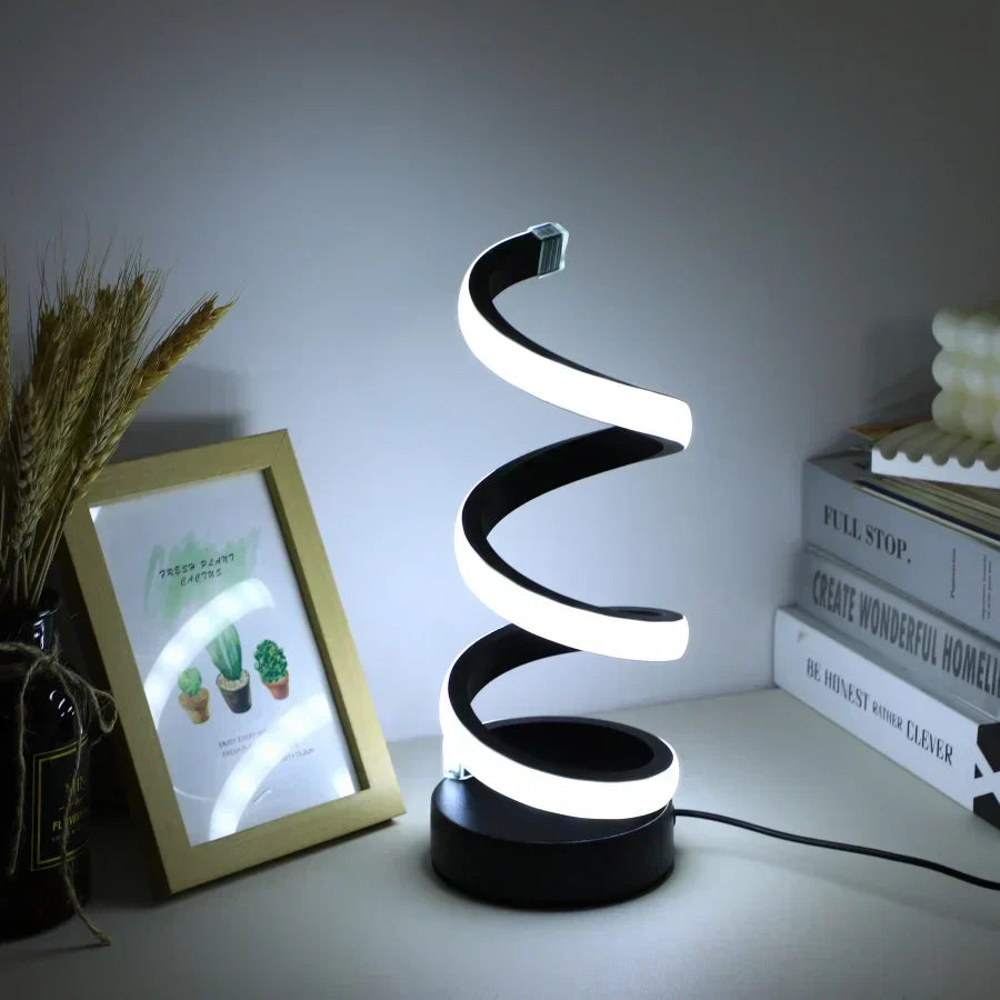 Moderne Spiral LED Tischlampe