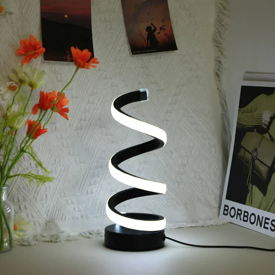 Moderne Spiral LED Tischlampe