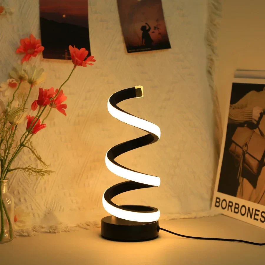 Moderne Spiral LED Tischlampe