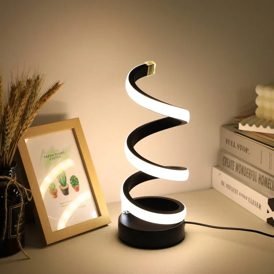 Moderne Spiral LED Tischlampe
