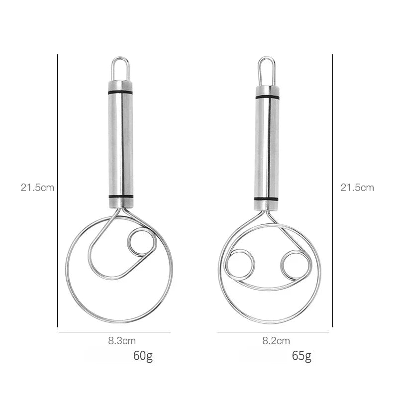 Robuster Edelstahl Danish Dough Whisk – Langlebiges, Ergonomisches Design für Vielseitiges Backen und Kochen