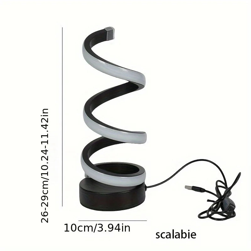 Moderne Spiral LED Tischlampe