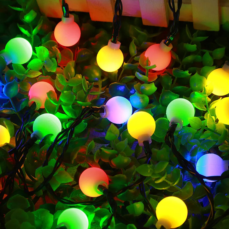 Solarbetriebene Lichterkette für den Außenbereich