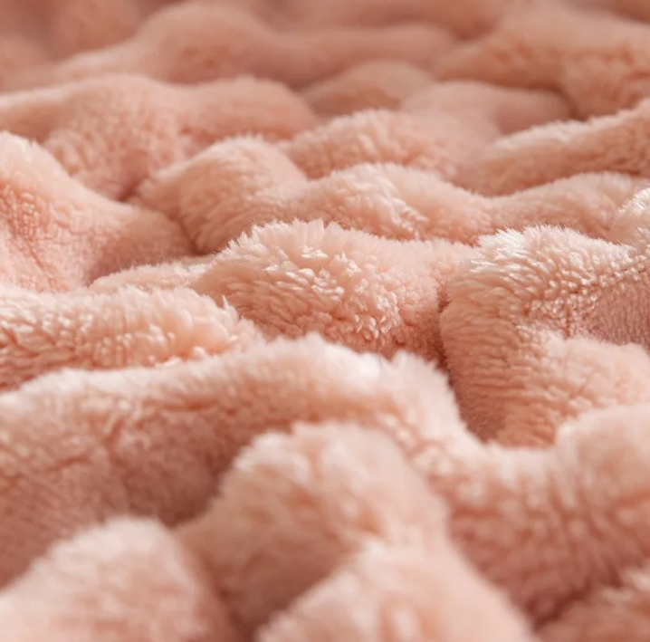Luxuriöse Fleece- Decke Mit Blasenstruktur