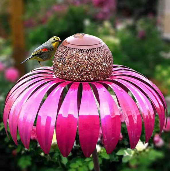 Vogelfutter Station Im Blumen- Design