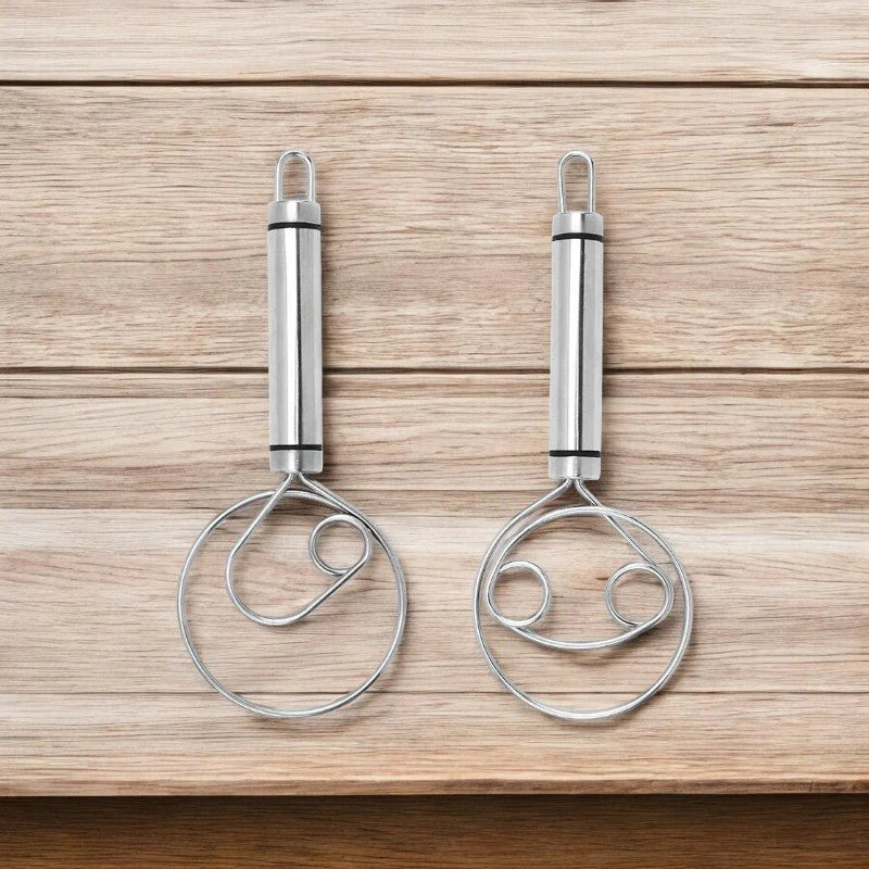Robuster Edelstahl Danish Dough Whisk – Langlebiges, Ergonomisches Design für Vielseitiges Backen und Kochen