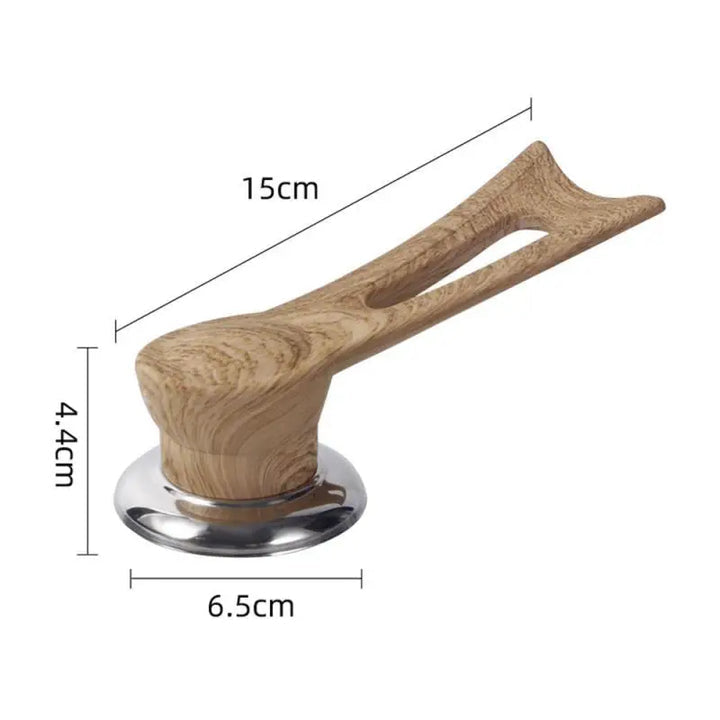 Ersatzgriff für Topfdeckel – Holzdesign mit Edelstahlbasis