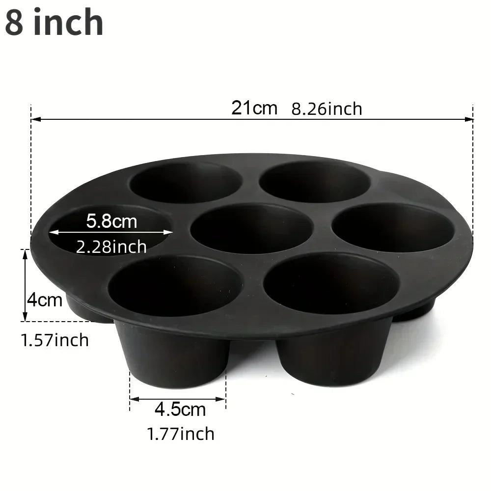 Silikon-Muffinform für Heißluftfritteuse – Antihaft & Flexibel für Muffins, Cupcakes & Snacks