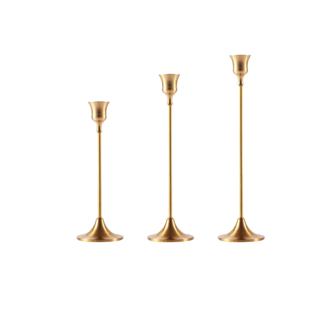Premium Goldene Kerzenlicht Halter