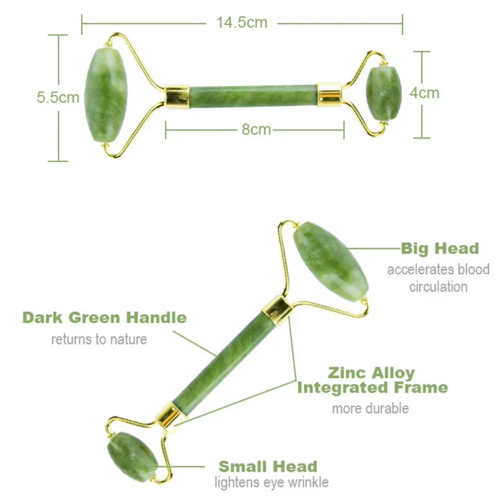 Instant Glow Gua Sha & Jade Roller Set | Für Strahlende Haut Und Natürliche Entspannung