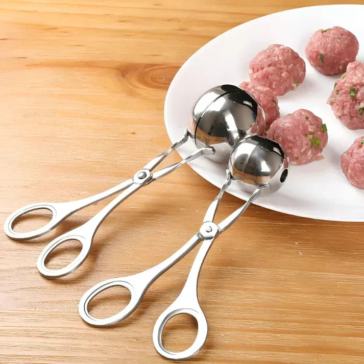 Edelstahl-Fleischballformer – Fleischbällchen Zange für perfekte Hackbällchen
